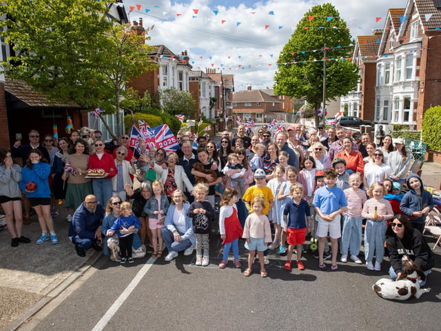 The residents of Craneswater Avenue at their VE Day street party. Photos by Alex Shute