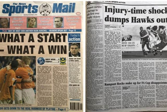 Flashback to November 2001 - Pompey come from behind to win at Hillsborough, but Hawks concede late on to exit the FA Trophy against Grays.