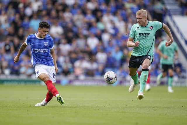Alex Robertson in action against Cheltenham today. Pic: Jason Brown.