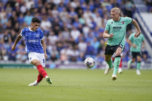 Alex Robertson in action against Cheltenham today. Pic: Jason Brown.