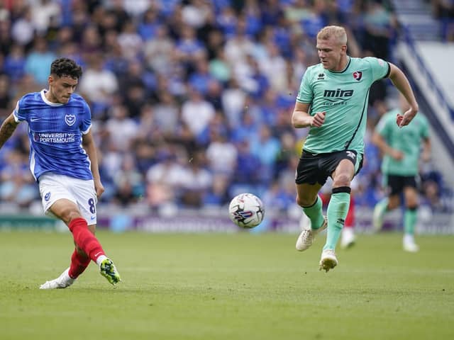 Alex Robertson in action against Cheltenham today. Pic: Jason Brown.
