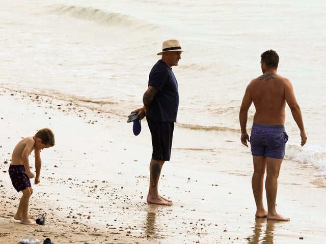 The hot weather made it a perfect time to go for a paddle in the Solent.