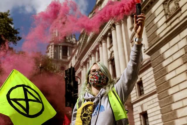 XR Southsea member Selma Heimedinger at the London protest
