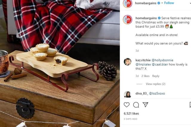 The post shared by Home Bargains on Instagram this week. Picture: Home Bargains via Instagram
