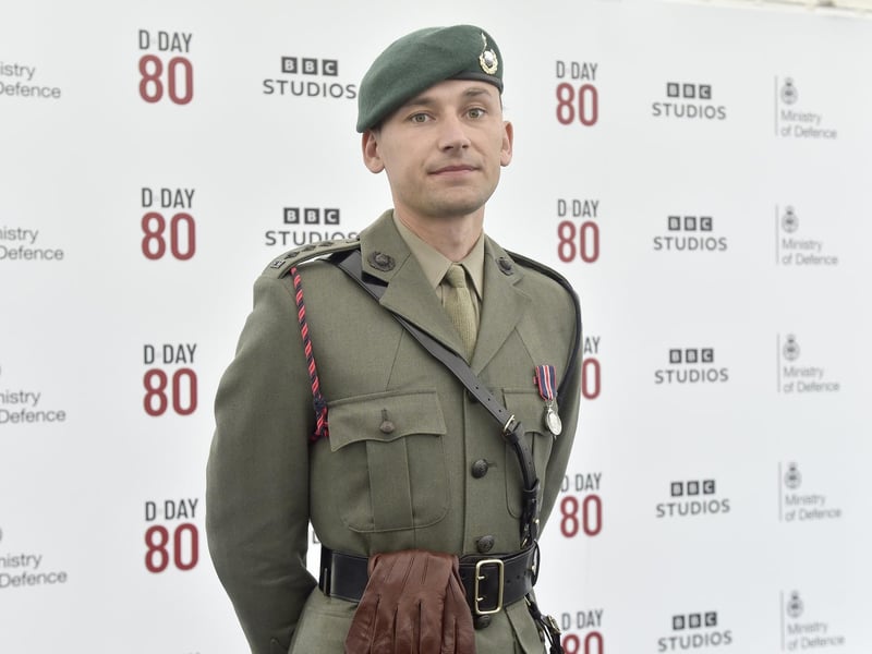 D-Day 80 commemorations on Southsea Common, Southsea, on Wednesday, June 5, 2024.Pictured is: Cpt Lewis Kelly (Royal Marines) (29) from Lee-on-the-Solent.Picture: Sarah Standing (050624-3859)