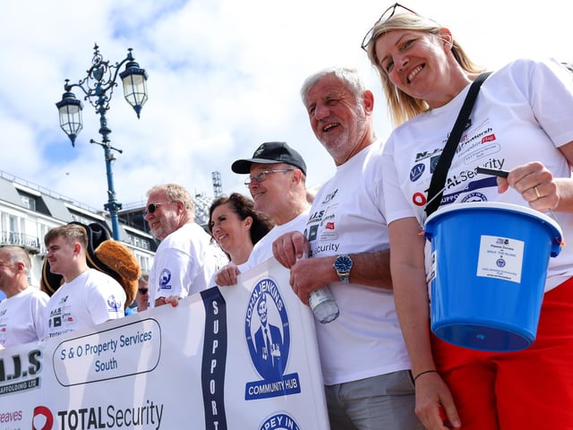 All ready for the start of the Walk The Island event. Picture: Chris  Moorhouse