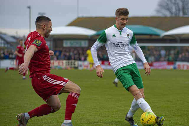 Tommy Leigh made 54 appearances and scored 11 times during two seasons at Nyewood Lane before his switch to Accrington. Picture: Tommy McMillan