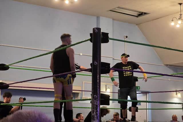 James Cena preparing for the match