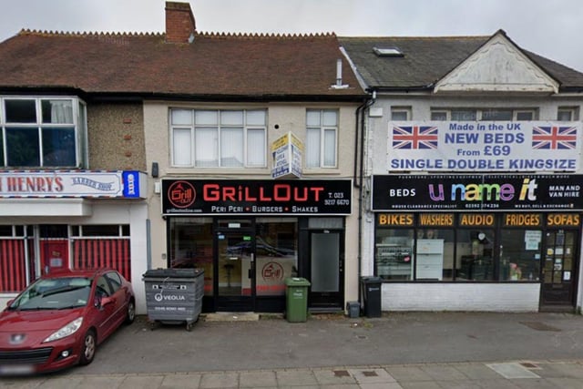 Grill Out, a takeaway at 19 Spur Road, Portsmouth was given a score of two on January 23.