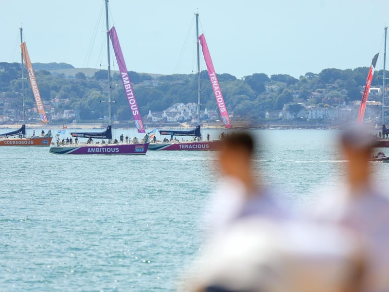 Crowds watch on from Southsea Castle as the the sailors return home after their epic eleven month racePicture: Chris Moorhouse (270724-29)