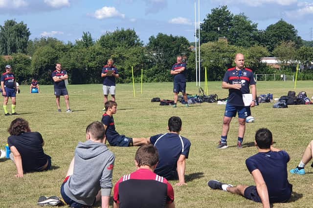Havant RFC Academy return to training at step 2 of the RFU routemap. Pic courtesy Steve Woolcombe