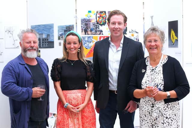 From left – Artist Pete Codling, Mindfulness Coach and Express FM presenter Claire Tamplin, Councillor Chris Attwell and Headmistress of Portsmouth High School Jane Prescott