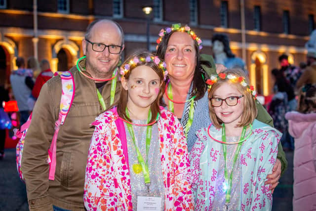 Pictured: Andrew and Elaine Barber with Abigail and Grace taking part in the 2022 walk
Picture: Habibur Rahman