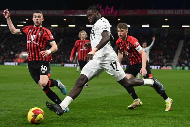 The Gambian left-back has caught the eye of plenty of scouts as Boreham Wood made waves in the FA Cup this season. (Photo by GLYN KIRK/AFP via Getty Images)