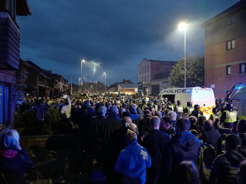 Photograph taken by Pompey fan Pete Blackman, who passed away last week.
