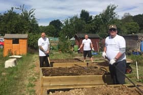 Gosport charity FirstLight Trust has set up and adapted services to support local veterans as lockdown has eased. Pictured: Paul McCann, Paul Goodenough and Tim Pugh