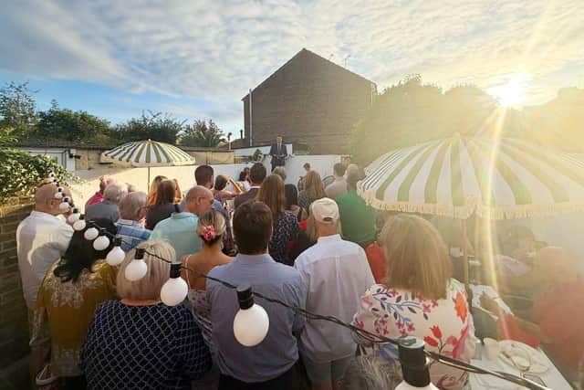 The Rt Hon Wes Streeting addressing volunteers and stakeholders at the opening.