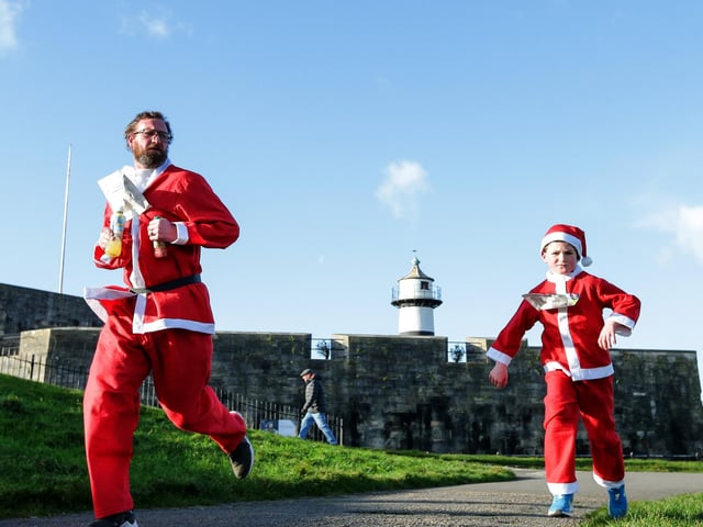 Runners young and old took on the Portsmouth Coastal Waterside Marathon and Festive Half. Picture: Chris Moorhouse (221224-86)