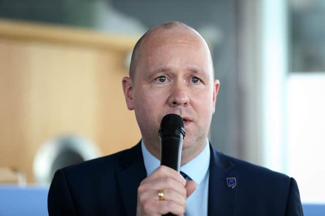 Port director Mike Sellers at the Portsmouth Port masterplan launch event 
Picture: Chris Moorhouse (jpns 160222-14)