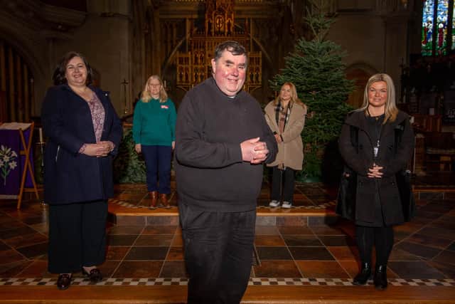 Pictured: Jo Eamey from Stop domestic abuse, Michelle Treacher from Hope into Action, Revd Canon Bob White, Dannii Barham from Catherine Booth House and Claire Haque from Two Saints at St Mary's Church, Fratton, Portsmouth. Picture: Habibur Rahman