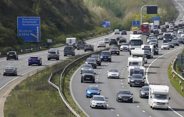 Drivers on the M3 are facing delays following a crash.
