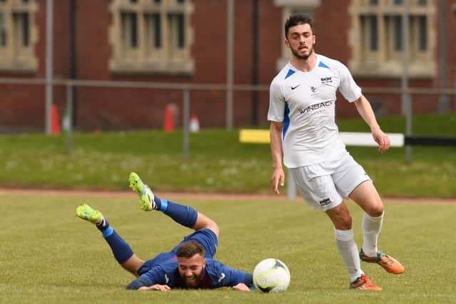 Binfield goalscorer Liam Ferdinand, right. Picture: Keith Woodland