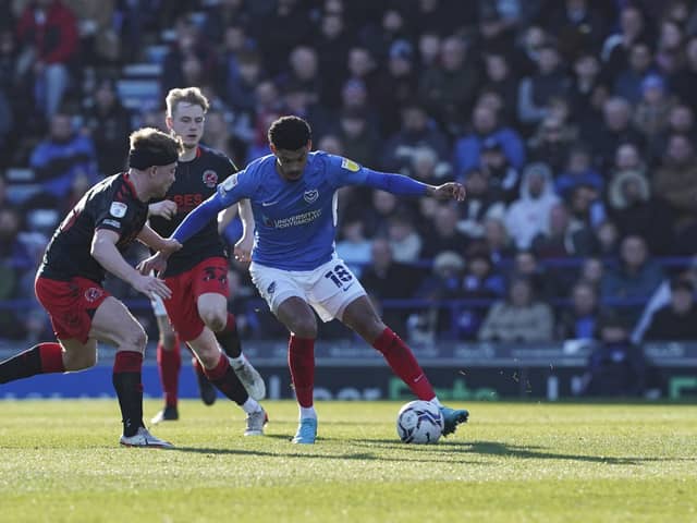 Reeco Hackett has not played for Pompey since sustaining knee ligament damage against Fleetwood last month. Picture: Jason Brown/ProSportsImages