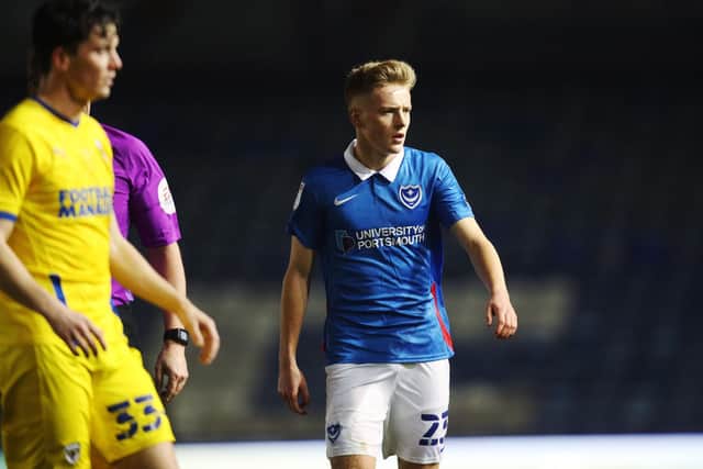 Harvey White is Pompey's latest arrival, yet isn't counted as part of 22-man squad restrictions. Picture: Joe Pepler