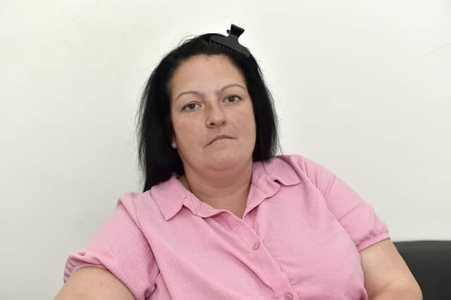 Amy said she has been left helpless by the situation.
Picture: Sarah Standing (100823-7691)
