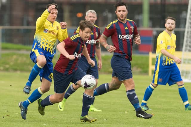 New Locks Heath signing Jimmy Cuthbert in action for US Portsmouth in 2017/18. Picture: Keith Woodland