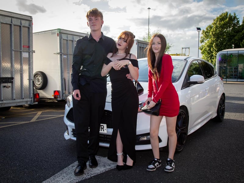 Students dressed up for Ark Charter Academy prom night