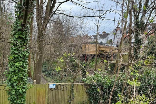 This piece of land in Fareham sold yesterday for over £24,000 yesterday in auction.