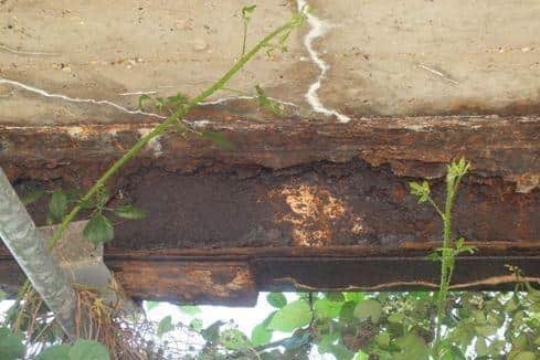 Typical corrosion underneath the ramps. Image: Hampshire County Council