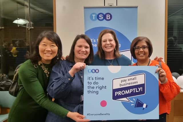Susan Bonnar, founder of The British Craft House with Vivien Maeda, Relationship Manager at Business in the Community Scotland, Leisa Pickles from Find me the Leads Ltd and Minal Patel from Marketing by Minal.