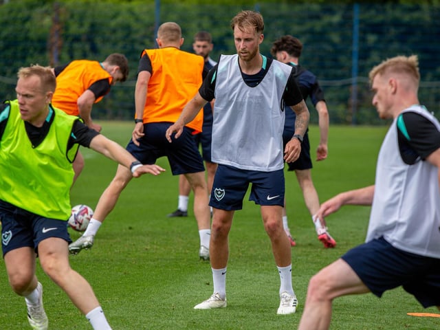 Pompey training under John Mousinho in July 2024. Picture: Habibur Rahman