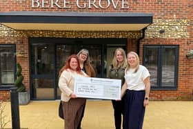 Presentation of cheque to support Marking Space ReachOut+ programme
