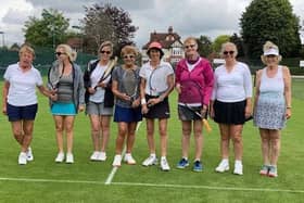 Stubbington ladies faced off against Avenue 4ths, from left to right: Jenny Ward, Karen McCulloch, Elaine Reed, Jenny Nicholson, Sandra Turner, Sheila Drummond, Mary Robinson, Sally Barwood