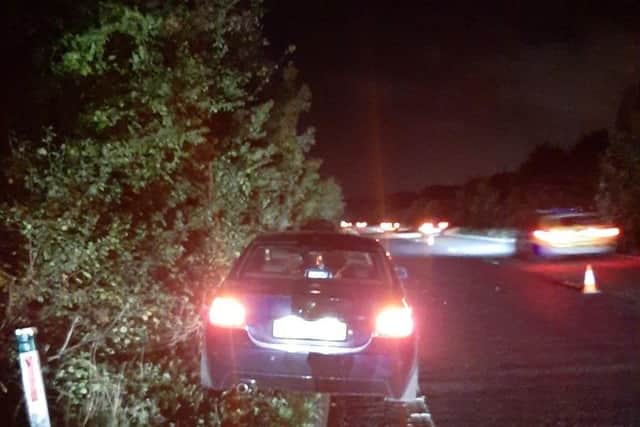 One lane was closed while police dealt with the incident. Picture: Roads policing unit