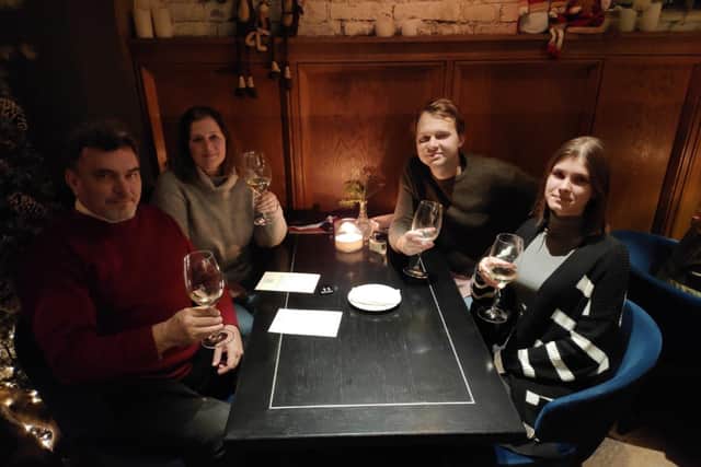 Andrii Zharikov, his mum Tetyana Zharikova, dad Victor Zharikov and sister Anna-Maria Zharikova