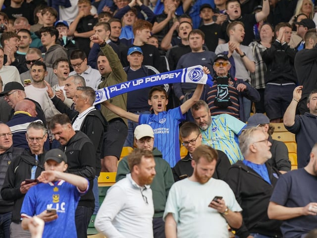 1,889 made the trip to see Pompey's 5-3 win at Carrow Road.