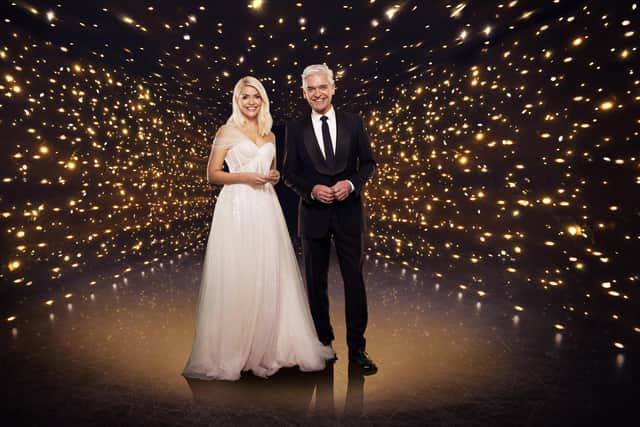 Pictured: Holly Willoughby and Phillip Schofield. Holly is not going to appear in tonight's show due to Covid.
Photo: ITV