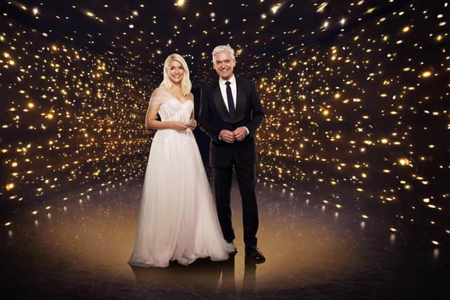 Pictured: Holly Willoughby and Phillip Schofield. Holly is not going to appear in tonight's show due to Covid. 
Photo: ITV