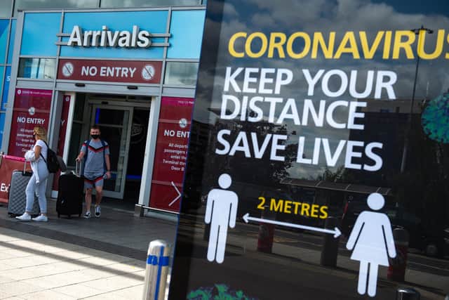 Passengers flying from Barcelona arrive at Birmingham Airport. Picture: Jacob King/PA Wire