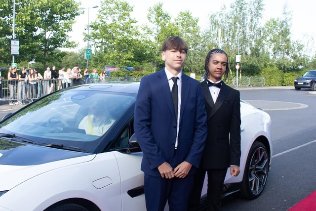 Pupils arriving at the Prom