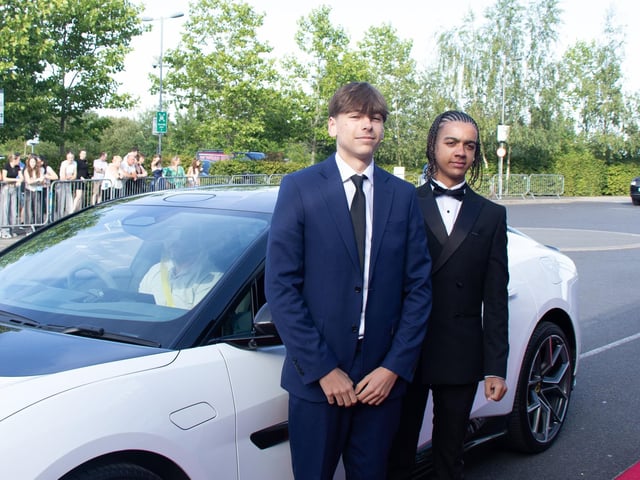 Pupils arriving at the Prom
