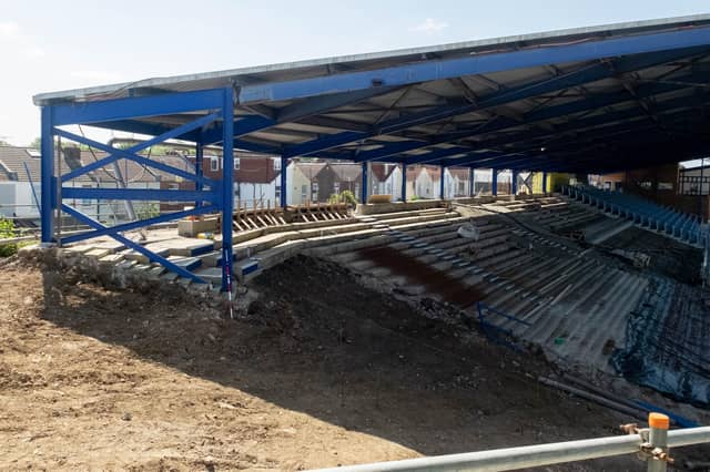 Work continues to progress in the Milton End, which will house up to 3,200 supporters when complete.