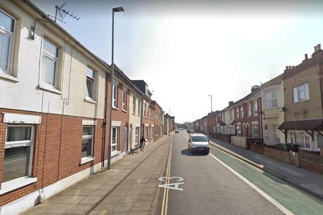 The man was attacked twice on Twyford Avenue, at the junction of Meyrick Road, Portsmouth. Google Street View.