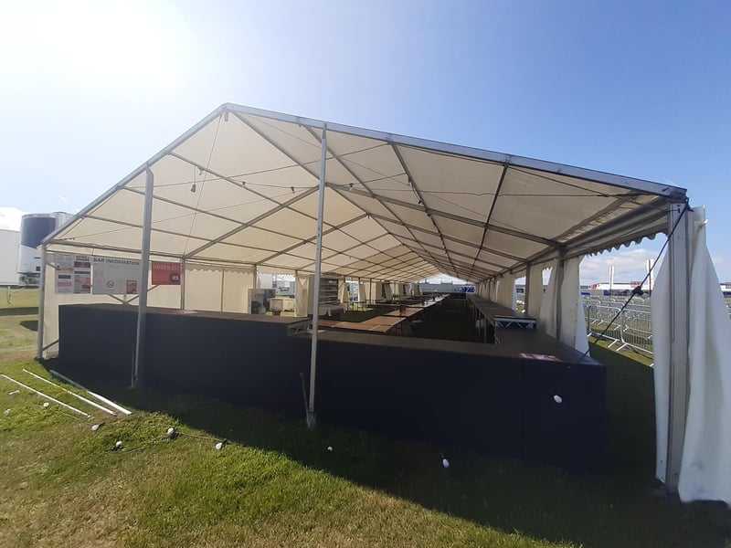 The bar areas are in place and work is ongoing to connect them up so they can supply beer on tap and other refreshments