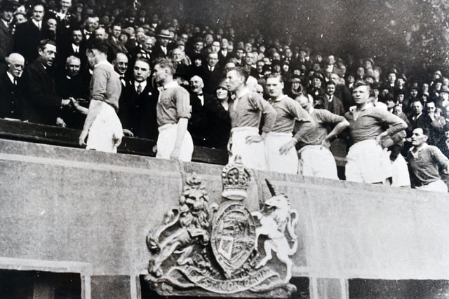 Portsmouth FC players at the 1929 FA Cup final.