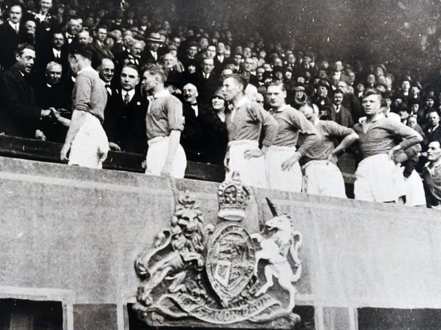 Portsmouth FC players at the 1929 FA Cup final.